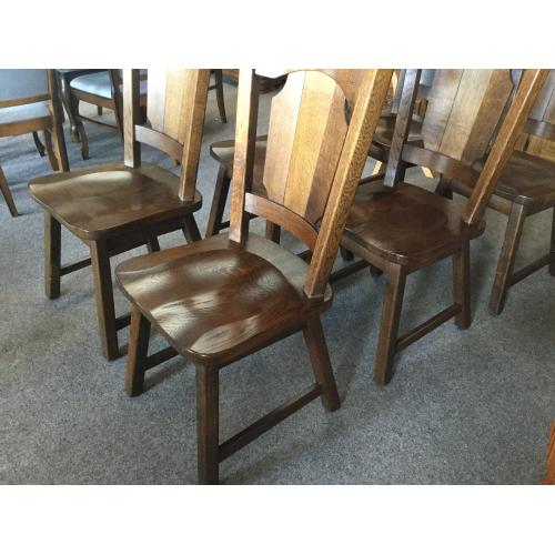 Rustikalni celodřevěná dubová židle
