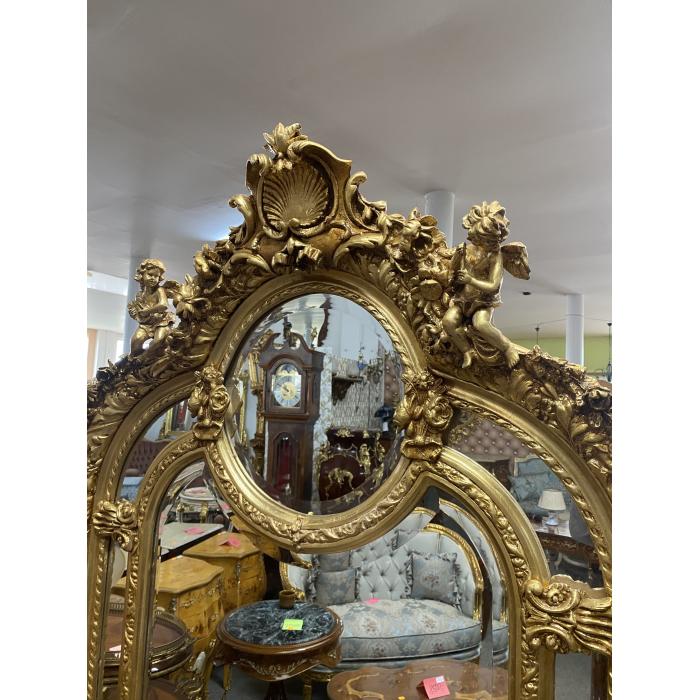 Zámecké zrcadlo s amorky velké