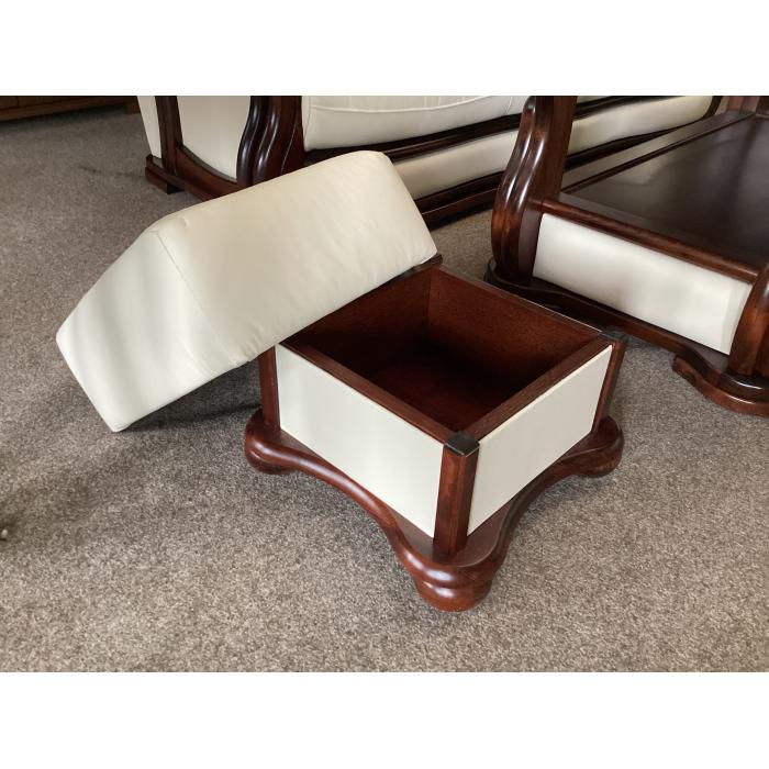 Rustikalni kožený taburet - Elegace