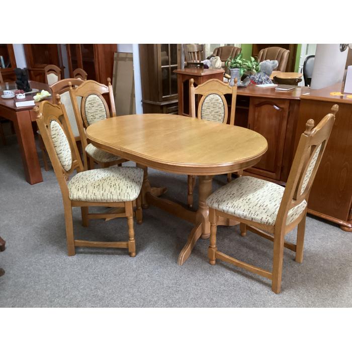Rustikální oválný stůl d140cm Světli