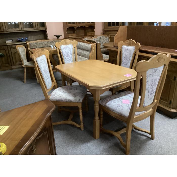 Rustikální jídelní stůl světlí d122cm