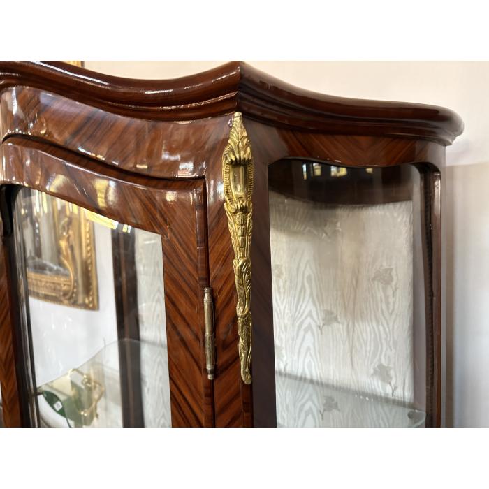 Zámecká barokní Vitrína s intarzii a bronzem