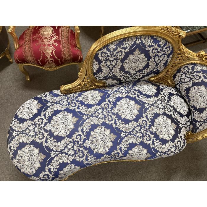 Zámecké barokní Sofa modré