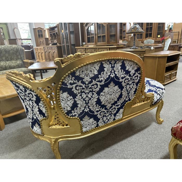 Zámecké barokní Sofa modré