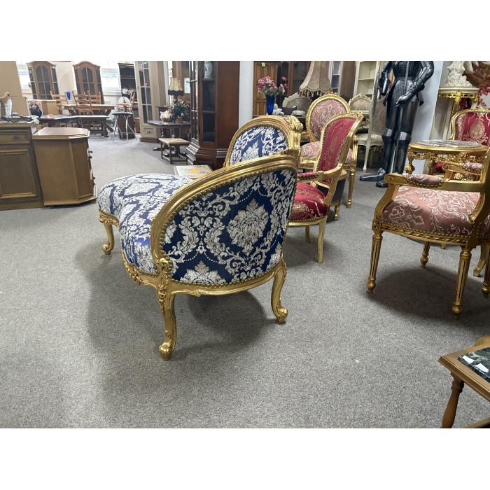 Zámecké barokní Sofa modré