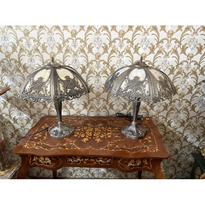 Tiffany lampa střibrna