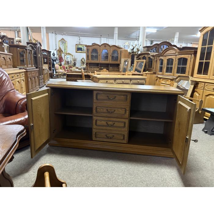 Rustikální komoda D 158 cm tmavá