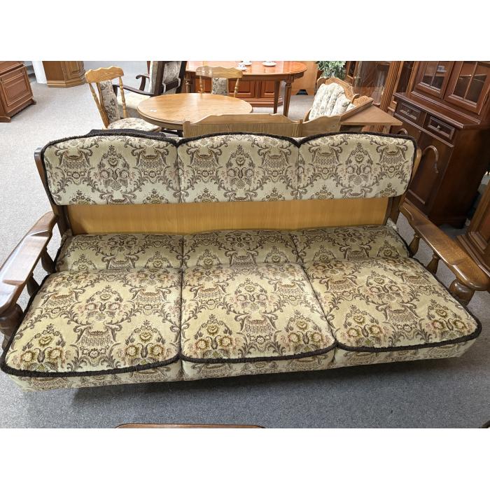 Rustikální sedací souprava 3 + 1 látková rozkládací