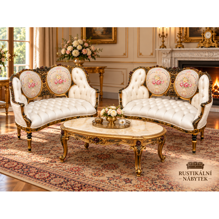 Zámecké řezbované sofa