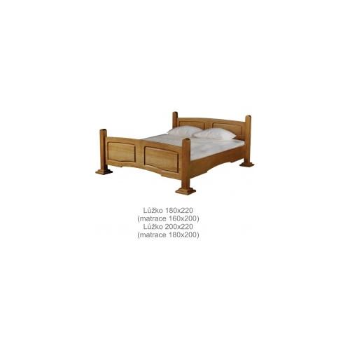 Rustikální postel celomasivní  180cm 24